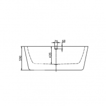 Cada freestanding Florida, Ava, cu instalatie, 159 cm
